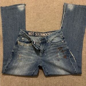 Women's Blue Embroidered Jeans